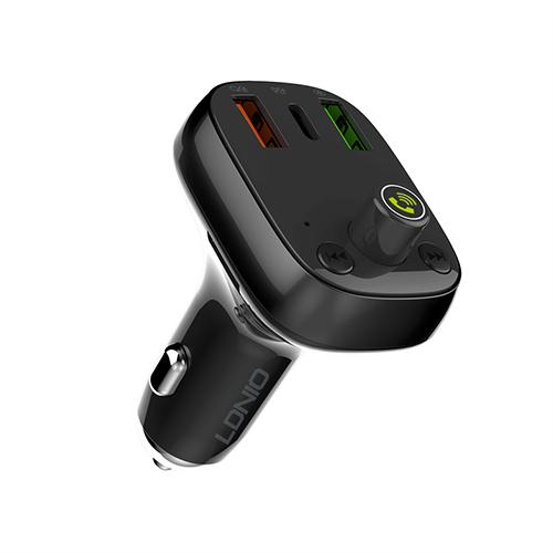 LDNIO Bluetooth FM Transmitter Triple USB charger Model-C704Q (code:15044) - Image 2