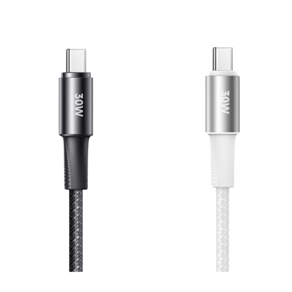 Fonsu Series 30W Aluminum Alloy Braided Fast Charging Data Cable RC-C100 C- C (code:15108)