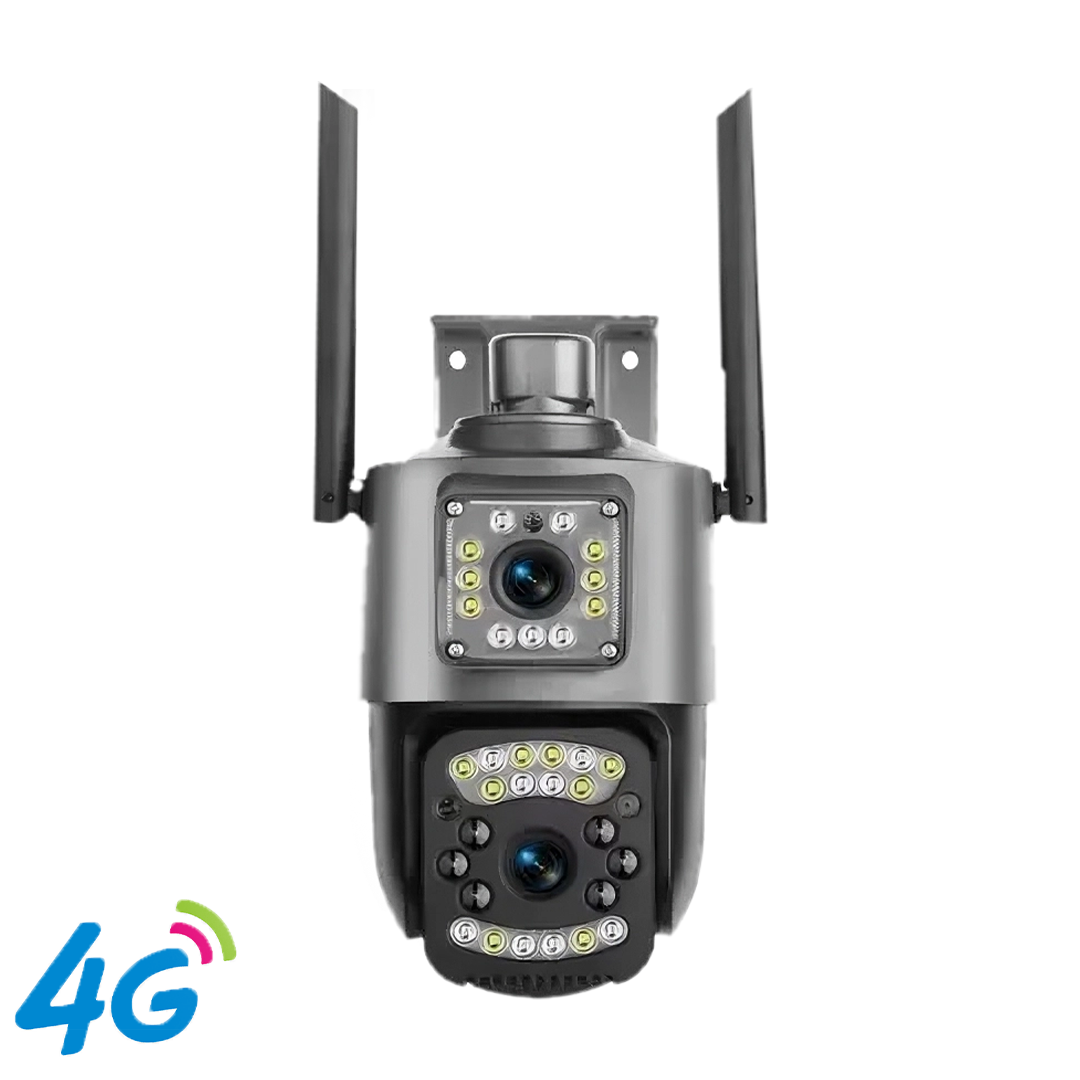 4G Sim Card 2MP CCTV PTZ Outdoor Night Vision Color Dual Lens Camera (Small) (Code:1026)