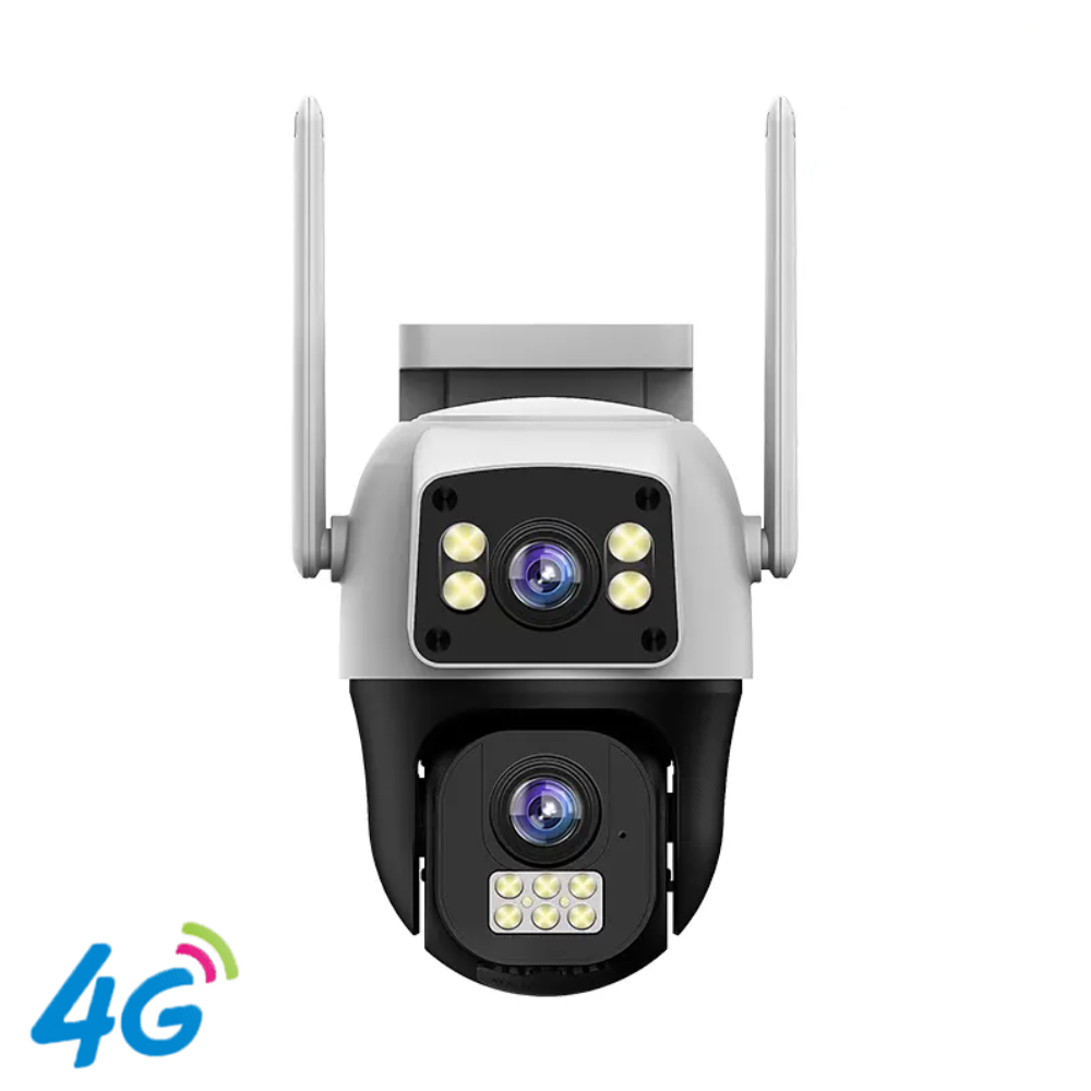 4G Sim Card 2MP CCTV PTZ Outdoor Night Vision Color Dual Lens Camera (Code:1026B)