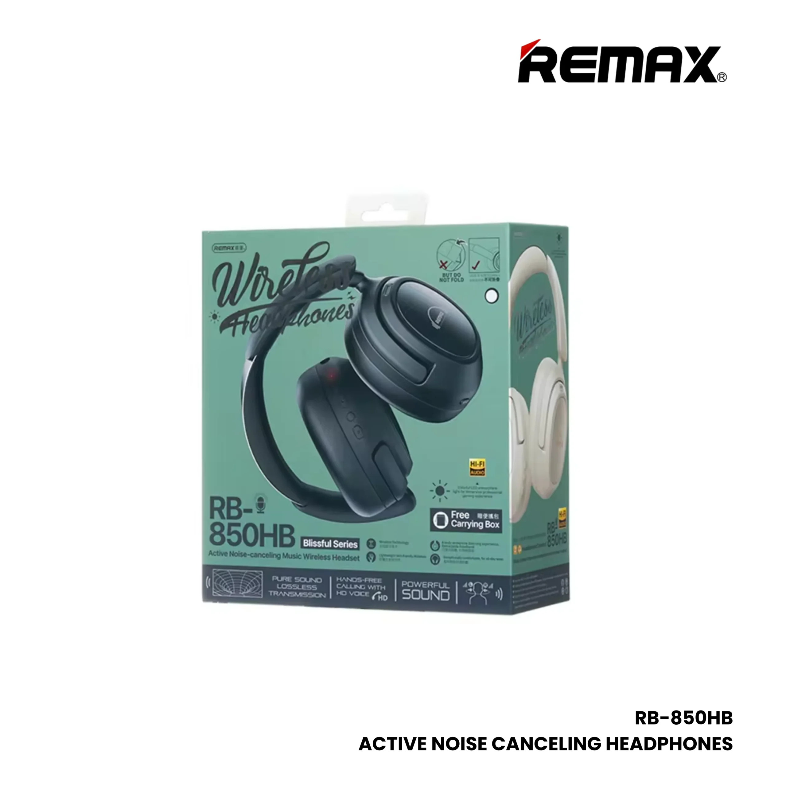REMAX Blissful Series Active Noise-canceling Music Wireless Headset RB-850HB (code:15132) - Image 4