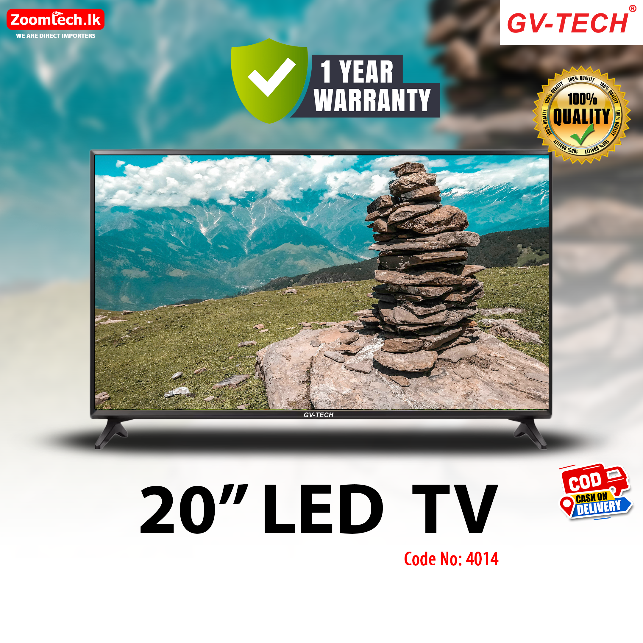 GVTECH 20” LED TV (code:4014)