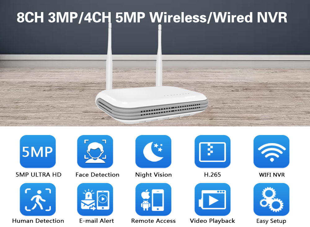 NVR 8 Channel Wifi Wireless Network Video Recorder ICSEE APP (code:2030) - Image 2