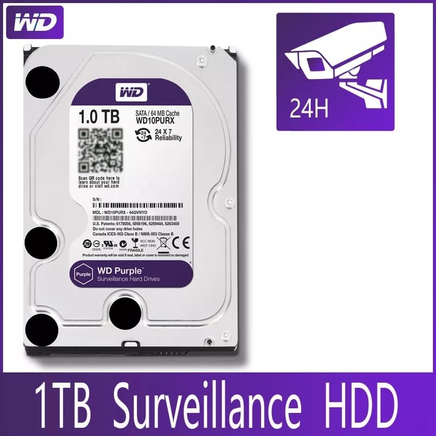1TB WD PURPLE HARD DISK (BRAND NEW) 3002