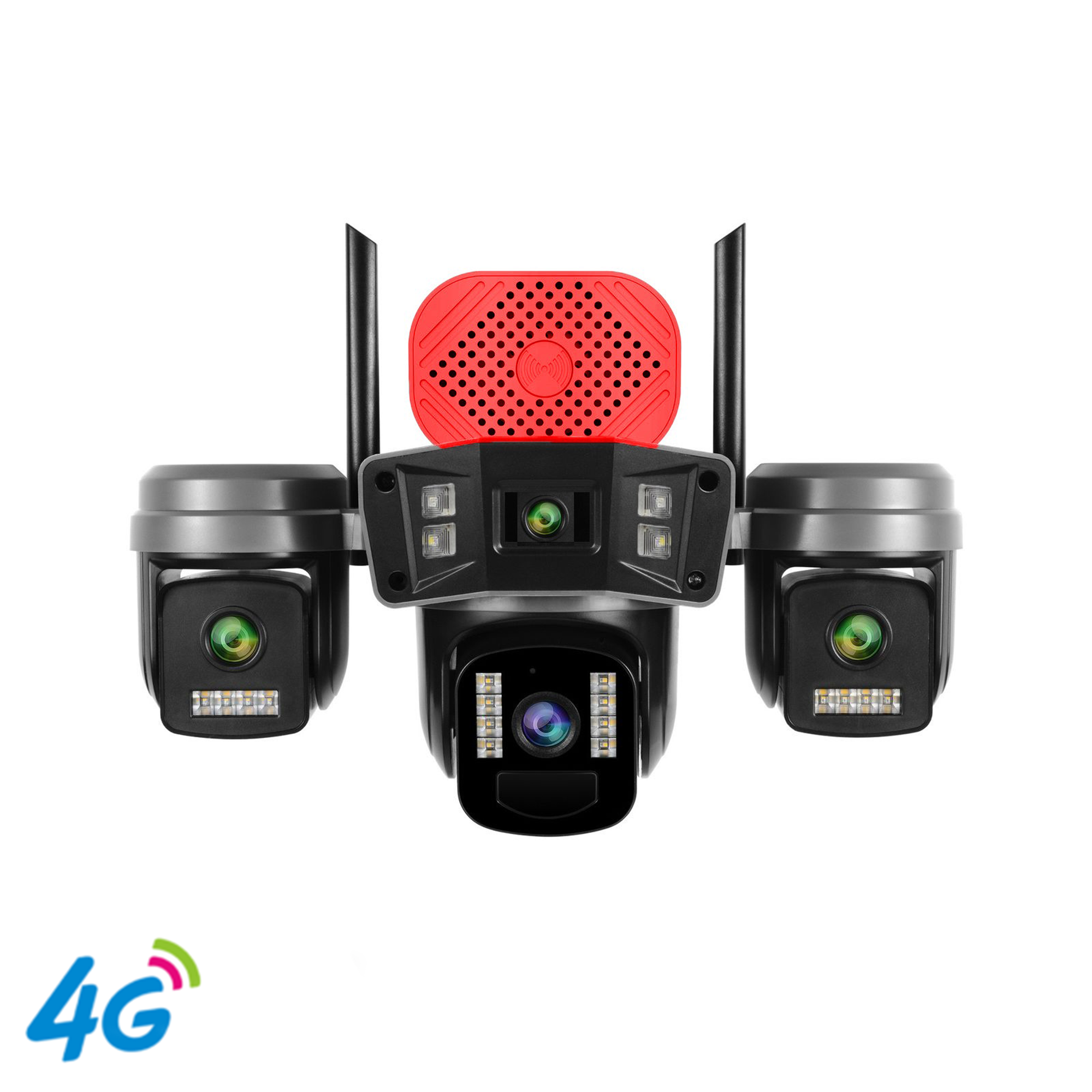 4G Sim Card 12MP CCTV PTZ Outdoor Night Vision Color 4 Lens Camera (Code:1024)